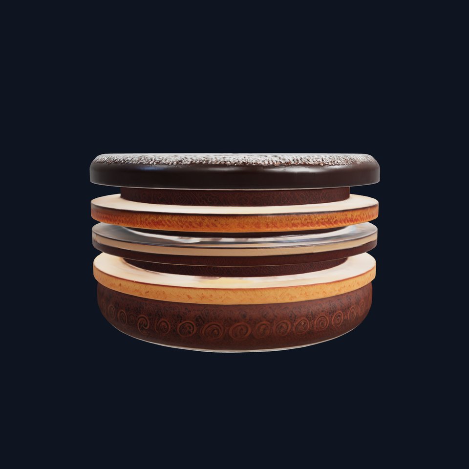 Chocolate Layer Cake Dessert model pack